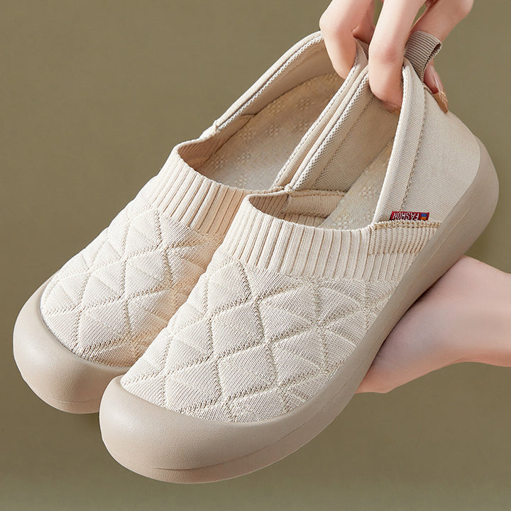 Damen nan gesteppter Komfort-Slipper mit elastischem Sockenkragen und rutschfester Leichtlaufsohle Echo Archiv