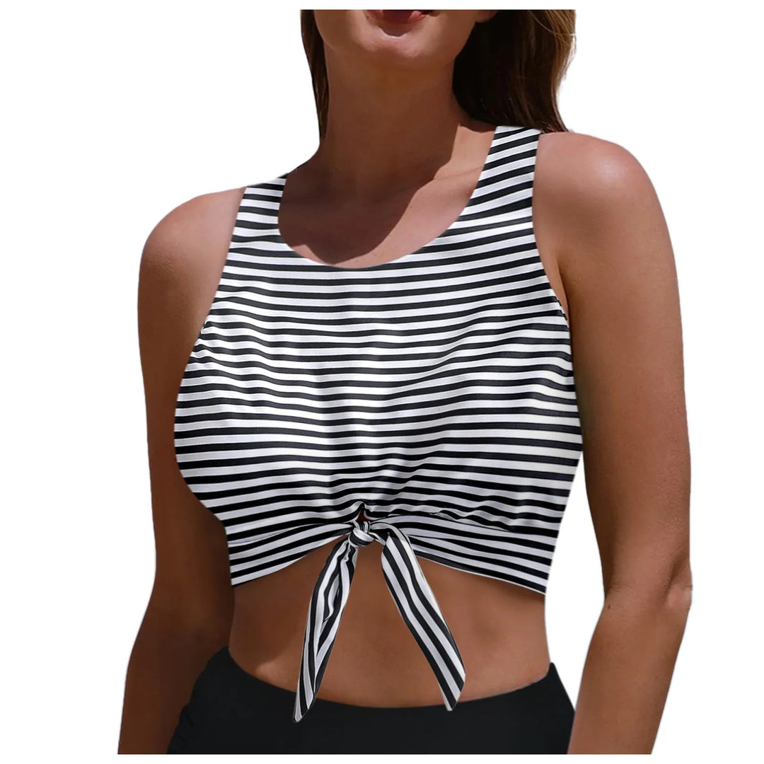 Damen Sportlicher Crop-Top mit Schlaufenbindung Echo Archiv