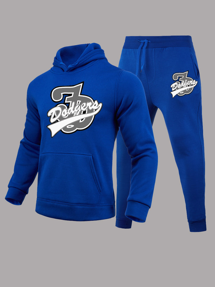 Herren Sport Hoodie und Jogginghose Set mit auffälligem Print Echoarchiv