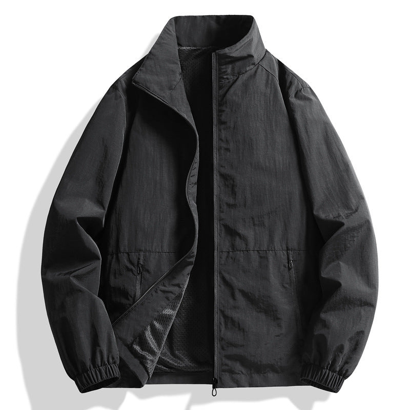 Herren Leichte Windjacke mit hohem Kragen Echo Archiv