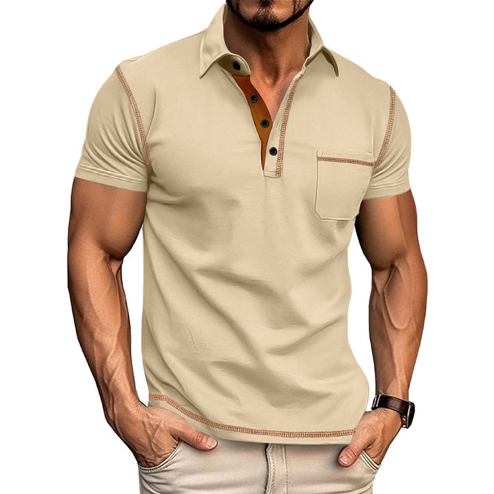 Herren poloshem mit kontrastierenden Details und praktischer Brusttasche Echoarchiv