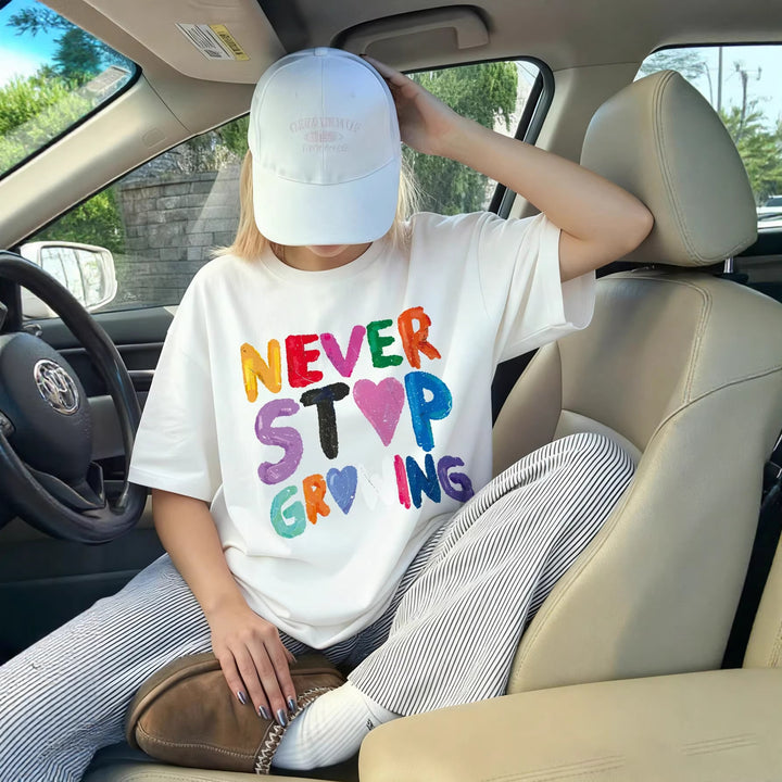Damen T-Shirt mit kreativem motivierendem Schriftzug Echo Archiv