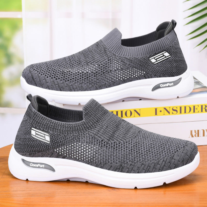 Damen nan nahtloser Strick-Slip-On Alltagswalker mit elastischem Knöchelschaft und stoßdämpfender Luftkissen-Zwischensohle Echo Archiv