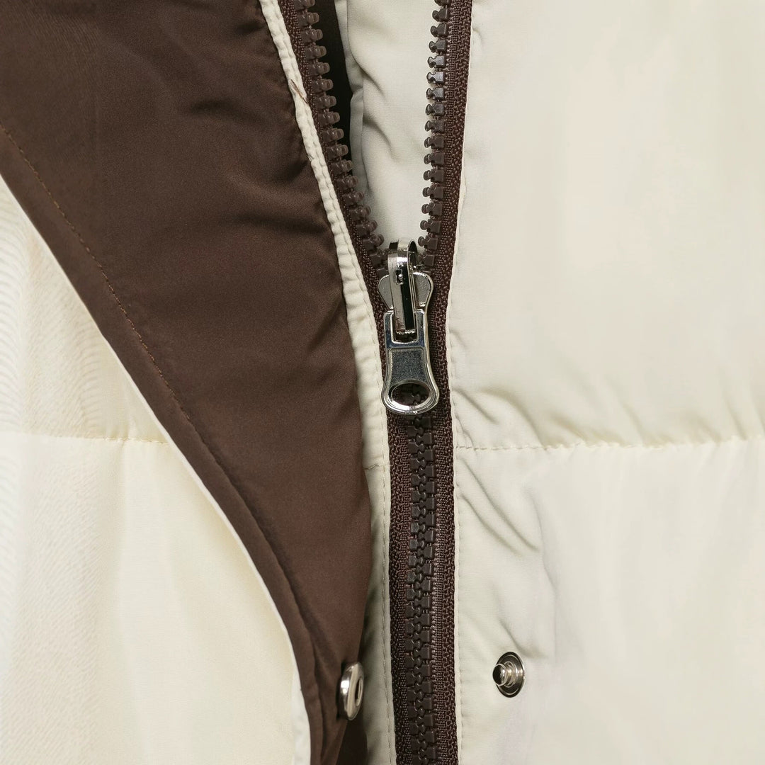 Damen Kurze Oversize-Steppjacke mit hohem Kragen und abnehmbarer Kapuze Echo Archiv