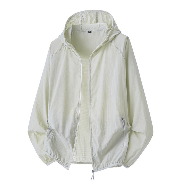 Herren leichte, winddichte Wanderjacke mit verstellbarem Kapuzenkragen und atmungsaktiven Einsätzen Echoarchiv