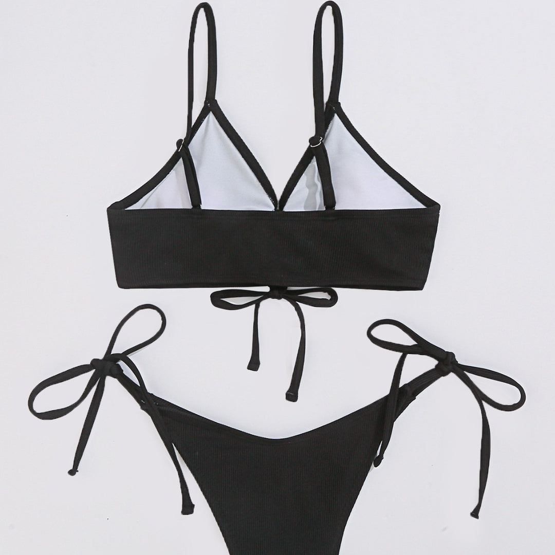Damen Triangel-Bikini mit verstellbaren Trägern und raffiniertem Knoten Echo Archiv