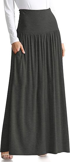 Damen Maxi-Rock mit elastischem Bund und Taschen Echo Archiv
