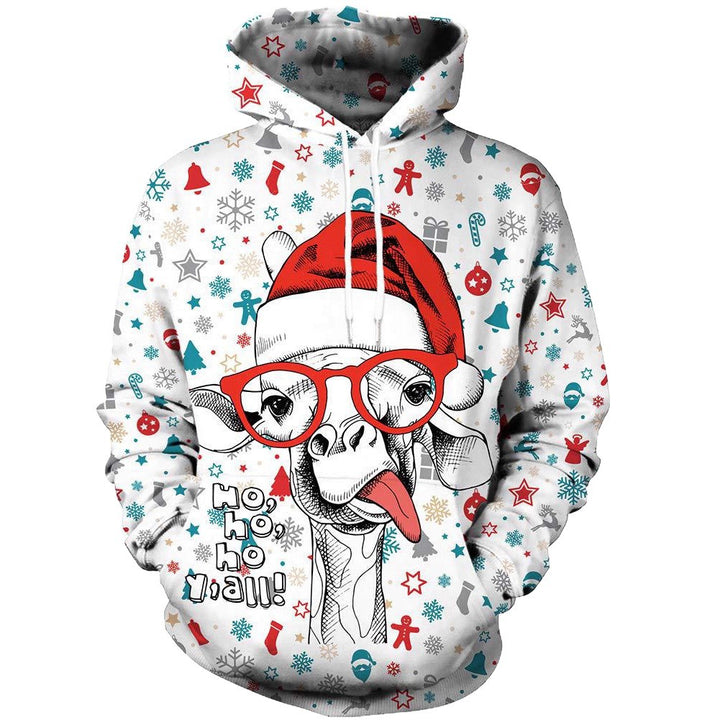 Damen Lustiger Kapuzenpullover mit weihnachtlichem DJ-Motiv Echoarchiv