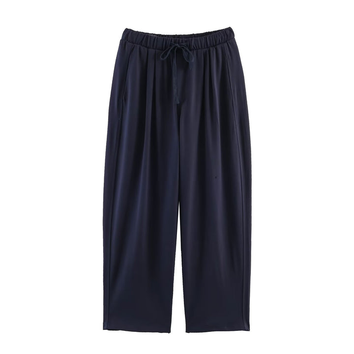 Damen Loungewear-Set aus weichem Jersey mit überlappendem Layer-Top und elastischer Highwaist-Hose Echo Archiv