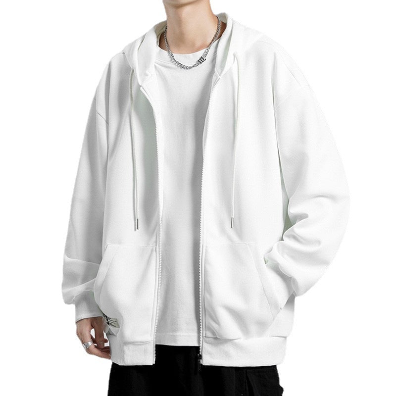 Herren bequeme Zip-Hoodiejacke mit oversized Schnitt Echoarchiv