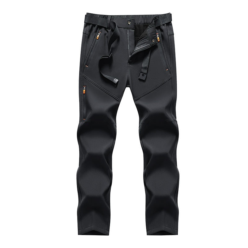 Herren Technische Softshell‑Outdoorhose mit vorgeformten Knien, wasserabweisenden Reißverschlüssen & integriertem Gürtel Echoarchiv