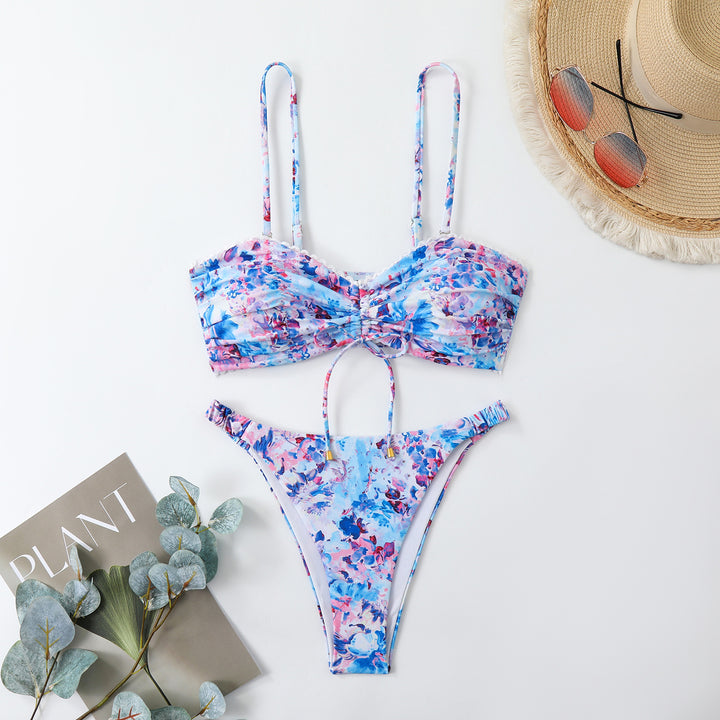 Damen Bandeau-Bikini mit raffinierten Rüschendetails Echo Archiv