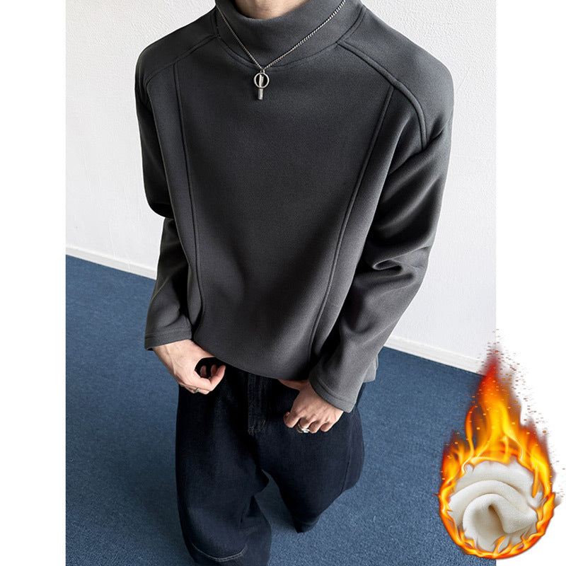 Herren Oversize Stehkragen-Sweatshirt mit Raglanärmeln und dezentem Farbverlauf Echo Archiv