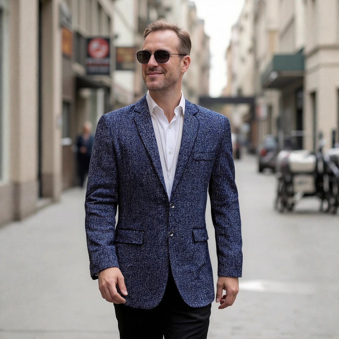 Herren eleganter strukturierter Freizeitblazer Echoarchiv