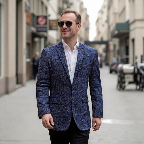 Herren eleganter, strukturierter Blazer im modernen Design Echoarchiv