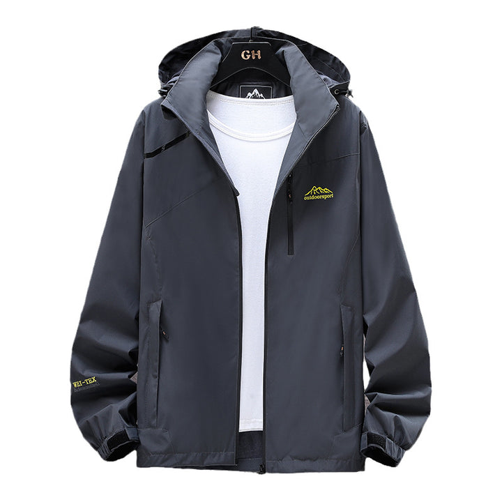 Damen Leichte Wasserabweisende Outdoorjacke mit Kapuze, Brustreißverschluss und verstellbaren Bündchen Echoarchiv