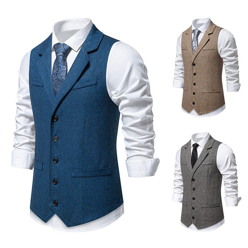 Herren elegante Weste mit geometrischem Muster Echoarchiv