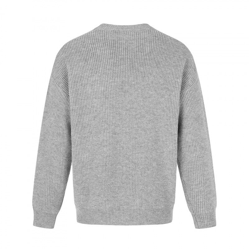 Unisex Weicher Oversize-Ribstrickpullover mit Relaxed-Schnitt und tonaler Struktur Echo Archiv