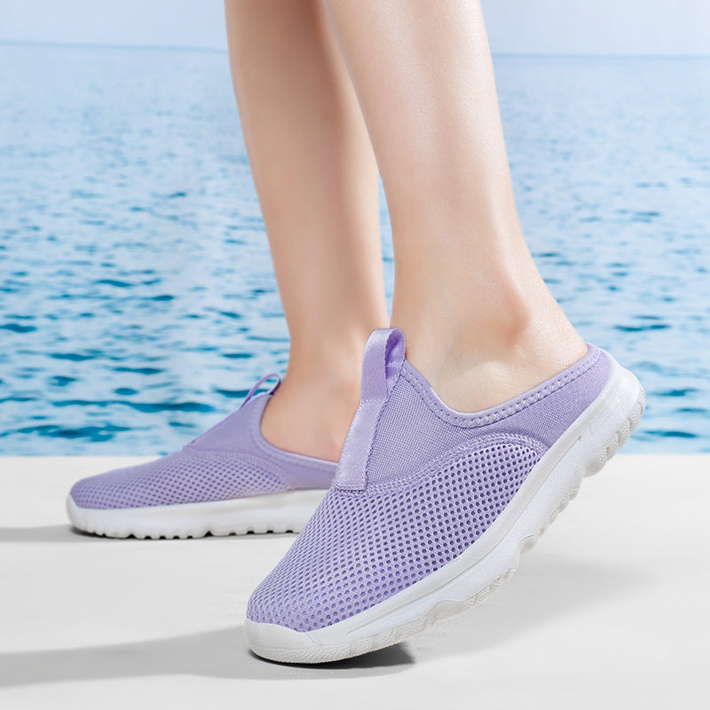 Damen nan leichte Schnelltrocknende Strand- und Pool-Slipper aus atmungsaktivem Wabenmesh mit flexibler profilierter Leichtsohle Echo Archiv