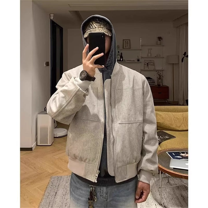Herren Lässige Steppjacke mit Kapuze Echoarchiv