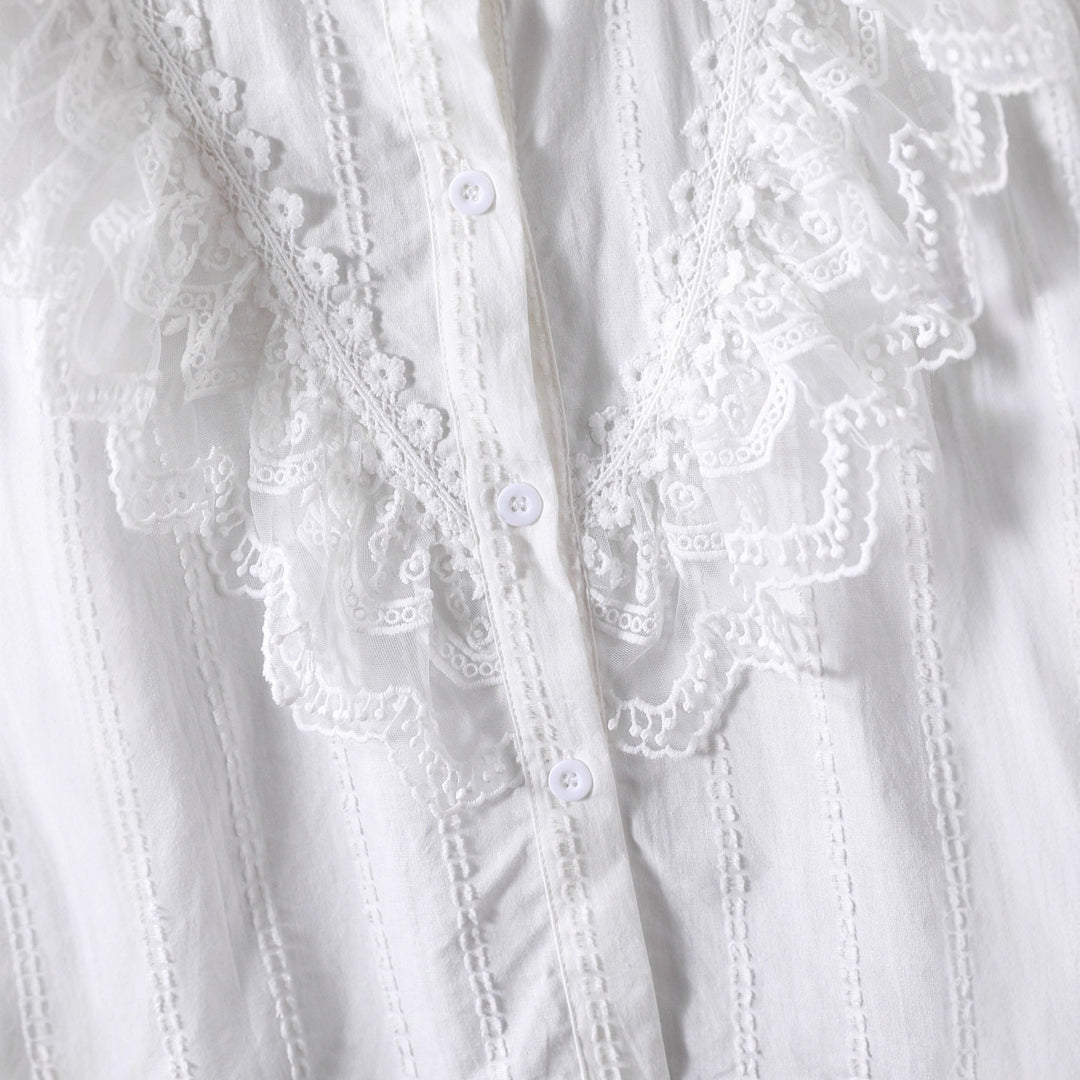 Mädchen Rüschenbluse mit eleganten Spitzenakzenten Echo Archiv