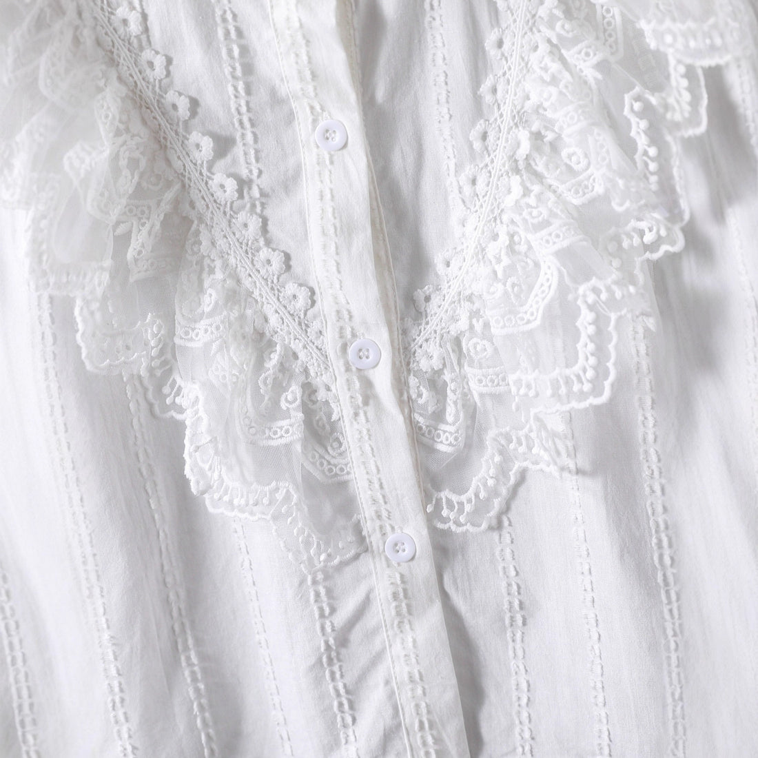Mädchen Rüschenbluse mit eleganten Spitzenakzenten