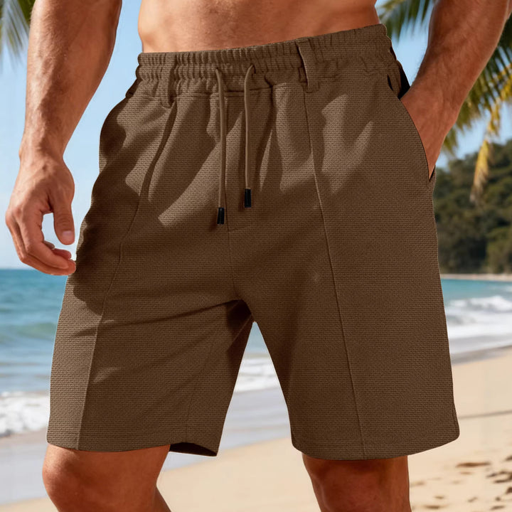 Herren nan Chino-inspirierte Relax-Shorts mit Bundfalten elastischem Tunnelzug und Eingrifftaschen Echo Archiv