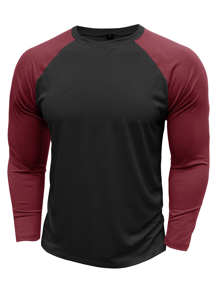 Herren Raglan Langarmshirt mit Kontrastärmeln Echoarchiv