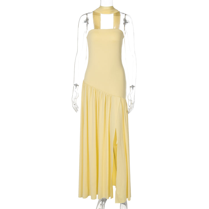 Damen Maxikleid mit raffiniertem Cut-Out-Design und asymmetrischem Saum Echo Archiv