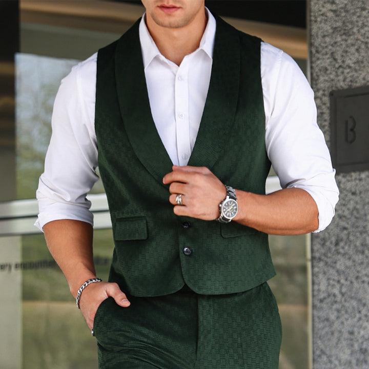 Herren elegante Weste mit strukturiertem Design und modernen Details Echoarchiv
