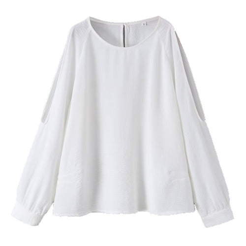 Damen Leichte Oversize-Bluse mit Cut-Out-Ärmeln und Rundhalsausschnitt Echo Archiv