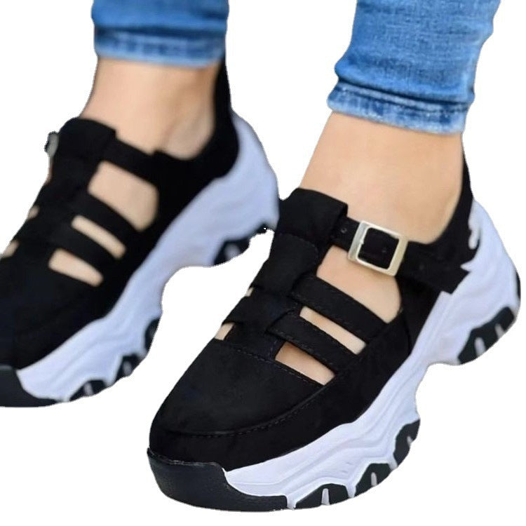 Damen  Plateau-Sneaker mit Riemchenverschluss und gepolsterter Komfortsohle Echo Archiv