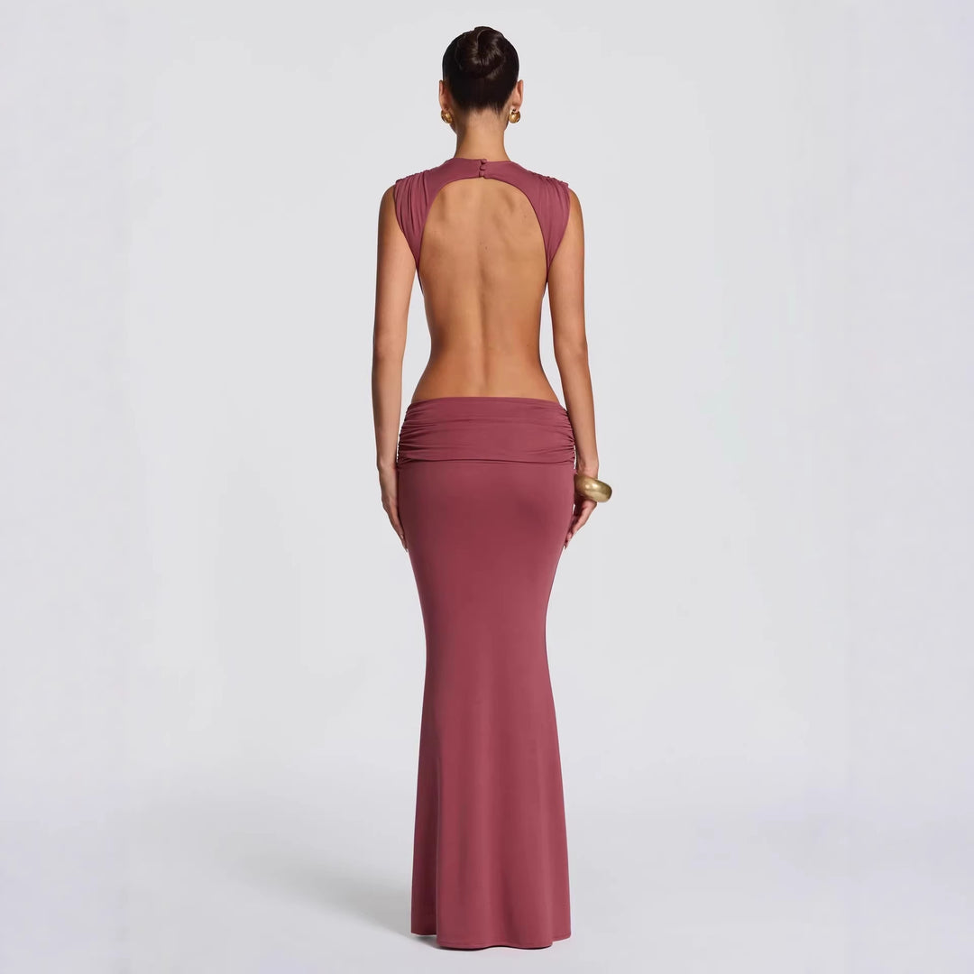 Damen Langes Maxi-Kleid mit raffinierten Cut-Outs und Raffung Echo Archiv