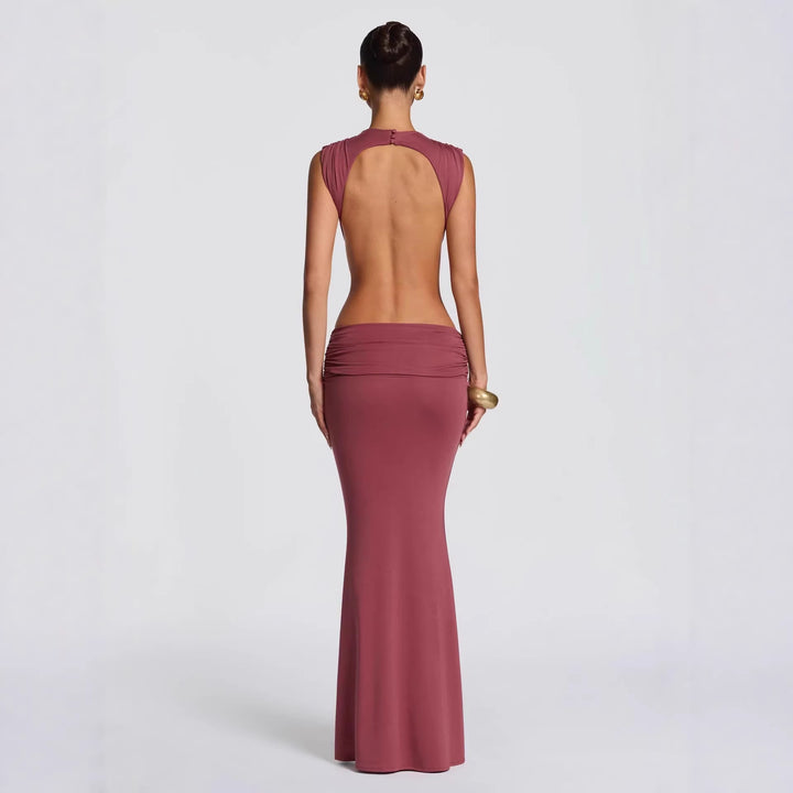 Damen Langes Maxi-Kleid mit raffinierten Cut-Outs und Raffung Echo Archiv