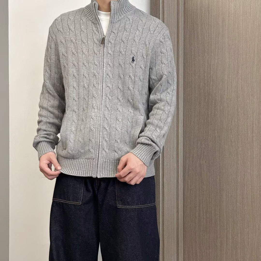 Herren Modische Strickjacke mit Kabelmuster Echoarchiv