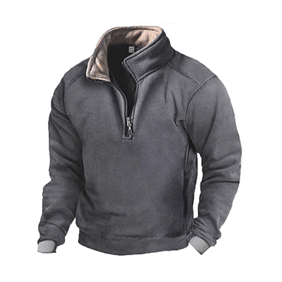 Herren Fleece Sweatshirt mit Stehkragen Echoarchiv