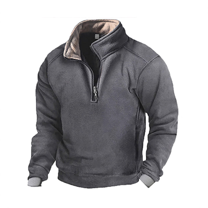Herren Fleece Sweatshirt mit Stehkragen Echoarchiv