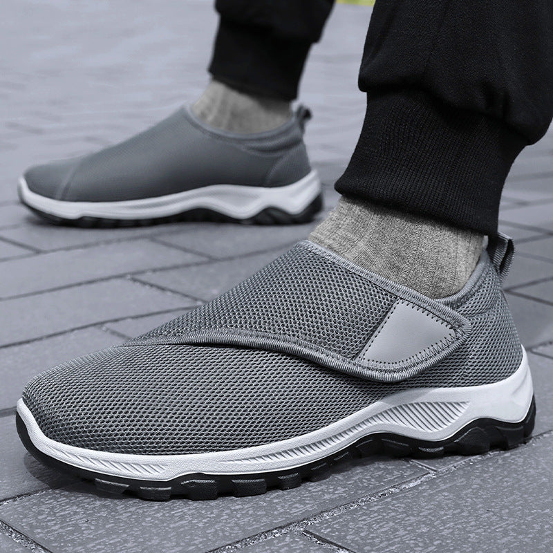 Herren nan atmungsaktiver Slip-On Mesh-Sneaker mit Klettverschluss, gepolsterter Komfortsohle und rutschfester Profilsohle Echo Archiv
