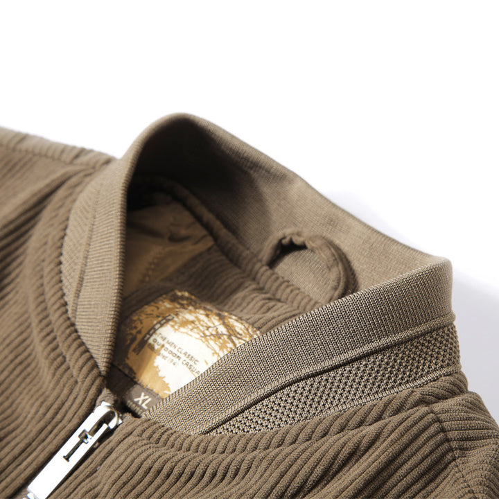 Herren Kord-Bomberjacke mit Reißverschluss, Rippbündchen und leichter Wattierung Echoarchiv