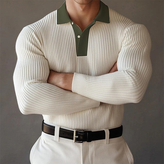 Herren Poloshirt mit strukturiertem Stoff und sportlichem Kragen Echoarchiv
