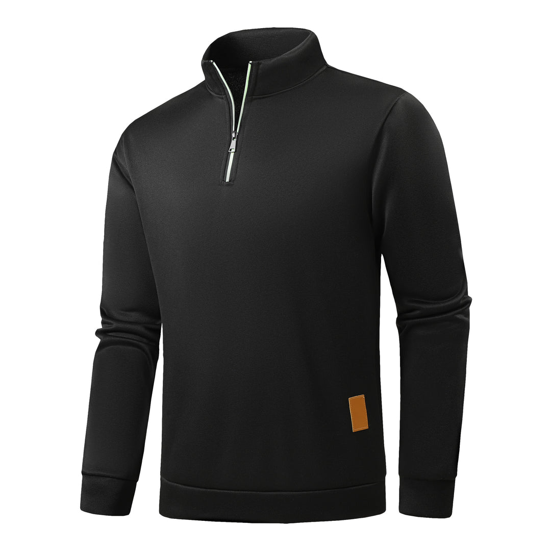 Herren Hochkragen Fleece-Pullover mit Reißverschluss Echoarchiv