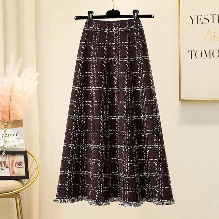 Damen Langer Plissee-Rock mit eleganter Musterung Echo Archiv