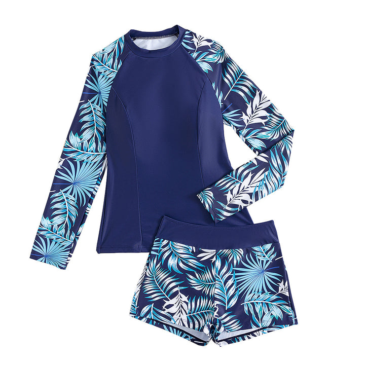 Damen Surfanzug mit langem Arm und stylishen Pflanzenmotiven Echo Archiv