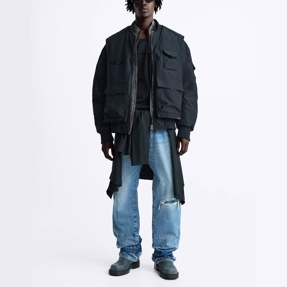 Herren Utility-Blouson mit Mehrfach-Taschen und Stehkragen Echo Archiv
