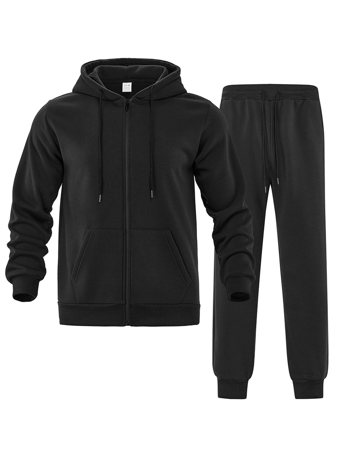 Herren zweiteiliges Jogginganzug-Set mit durchgehendem Reißverschluss Kapuzenjacke und taillierter Jogginghose – Marzano