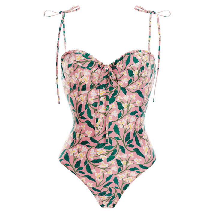 Damen Bikiniset mit verspielten Rüschen und hohem Taillenbund Echo Archiv