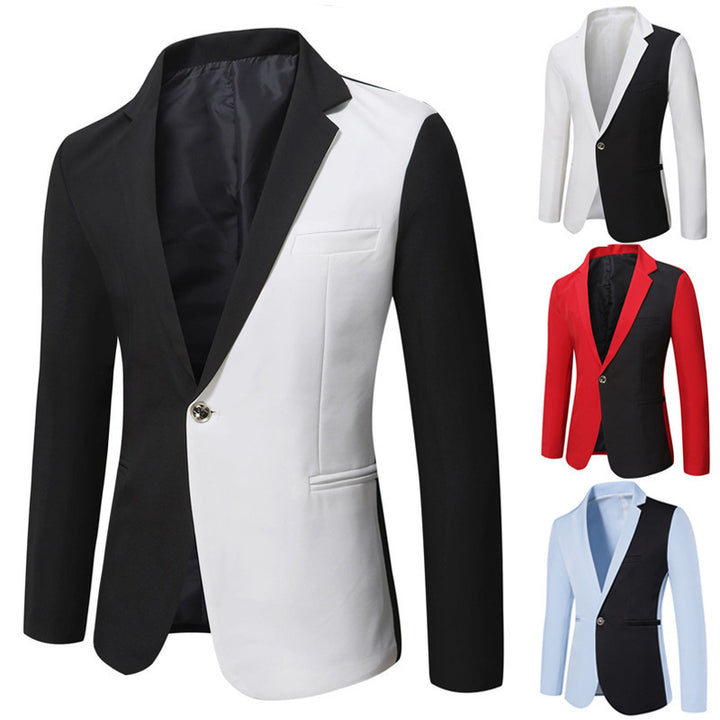 Herren Zweifarbiger Blazer mit modernem Schnitt und Taschen Echoarchiv