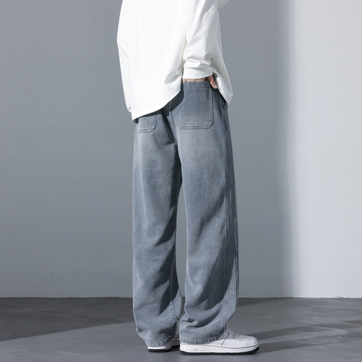 Herren Weite Vintage-Denim-Freizeithose mit Tunnelzug und relaxed Fit Echo Archiv
