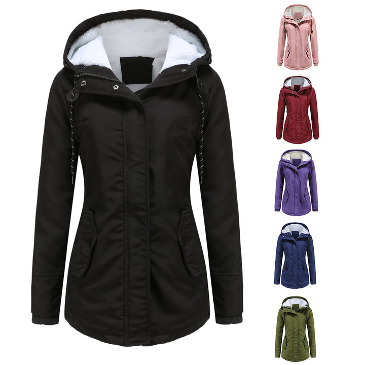 Damen nan gefütterte Winterparka mit Teddyfleece Innenfutter und Kapuze Echo Archiv
