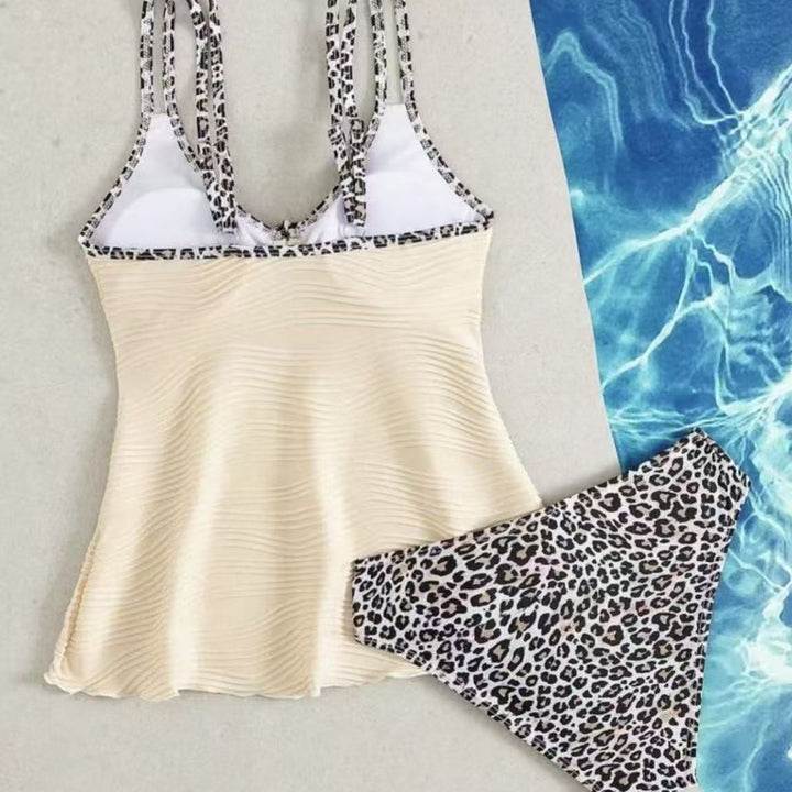 Damen Tankini mit gerafftem Oberteil und verspieltem Kordelzug Echo Archiv